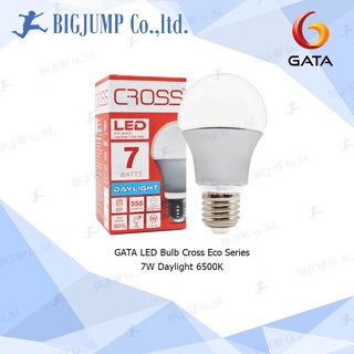 หลอดไฟ LED มอก. แบรนด์ CROSS ขั้วเกลียว E27 หลอด Bulb ขนาด 7W 220V ไฟบ้าน แสงเดย์ แสงขาว