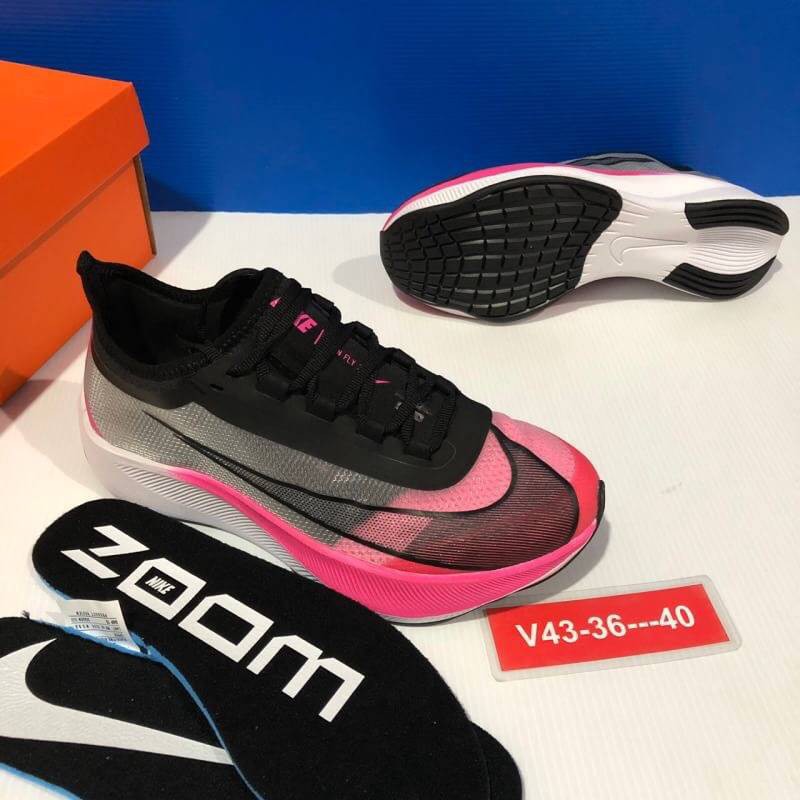 รองเท้าวิ่งไนกี้-nike-zoom-fly3-pink-black-รุ่นยอดนิยม-มาใหม่
