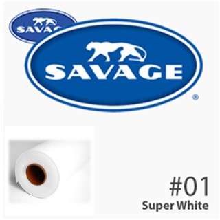 SAVAGE สีขาว super white Widetone 135cm x 1,100cm CA-011253รหัส#1-1253 กระดาษฉากหลัง ราคาส่ง ส่งemsฟรี