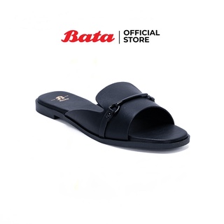 Bata บาจา รองเท้าแตะลำลองแฟชั่น น้ำหนักเบา ใส่ง่าย ดีไซน์เก๋ ส้นแบน แบบสวม สำหรับผู้หญิง รุ่น Sarina สีดำ 5616148