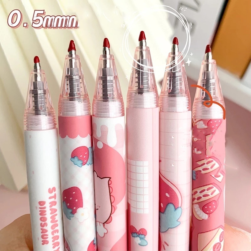 ปากกาเจล-0-5-รูปไดโนเสาร์น้อยน่ารัก-สีชมพู-คุณภาพสูง-สําหรับนักเรียน-สํานักงาน
