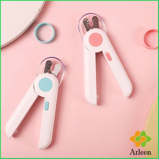 Arleen กรรไกรตัดเล็บสัตว์เลี้ยง มีไฟ LED ใช้สำหรับตัดเล็บสุนัขหรือแมว LED pet nail scissors