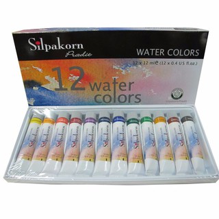 ภาพหน้าปกสินค้าสีน้ำศิลปากรประดิษฐ์ 12สี  silpakorn pradit water colour    จำนวน 1 เซ็ต/12สี ซึ่งคุณอาจชอบสินค้านี้