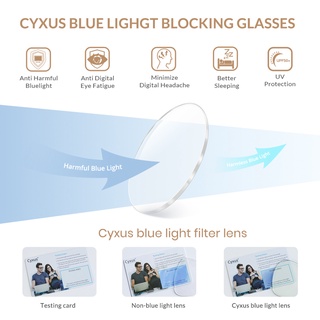 ภาพขนาดย่อของภาพหน้าปกสินค้าCyxus แว่นตากรองแสงสีฟ้า ทรงกลม ลดความเมื่อยล้าของดวงตา สําหรับผู้ชาย ผู้หญิง TR90-8071 จากร้าน cyxusofficial.th บน Shopee