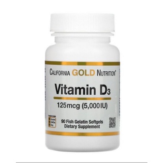 ภาพขนาดย่อของภาพหน้าปกสินค้าVitamin D3 เข้มข้น 5000 IU California Gold (90/360 เม็ด)พร้อมส่ง จากร้าน manote015 บน Shopee ภาพที่ 2