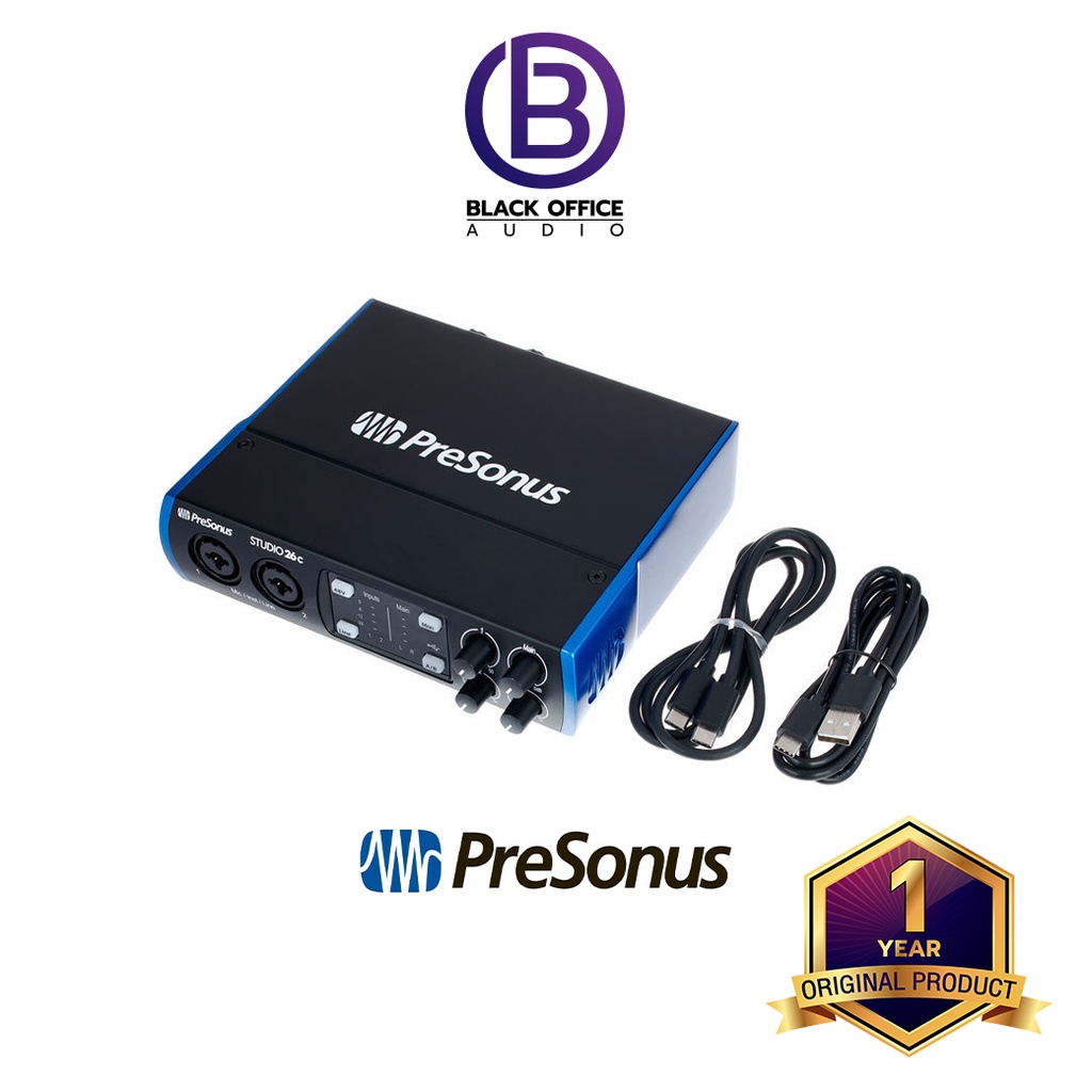 presonus-studio-26c-ออดิโออินเตอร์เฟสบันทึกเสียง-usb-audio-interface-อัดเสียง-ทำเพลง-blackofficeaudio