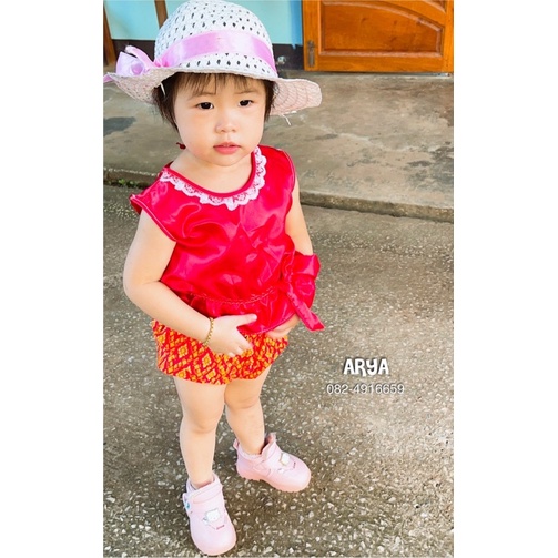 ชุดไทยเด็ก-รหัสd14-แรกเกิด-12m-สีแดง-เหลือง-ชมพู-ฟ้า