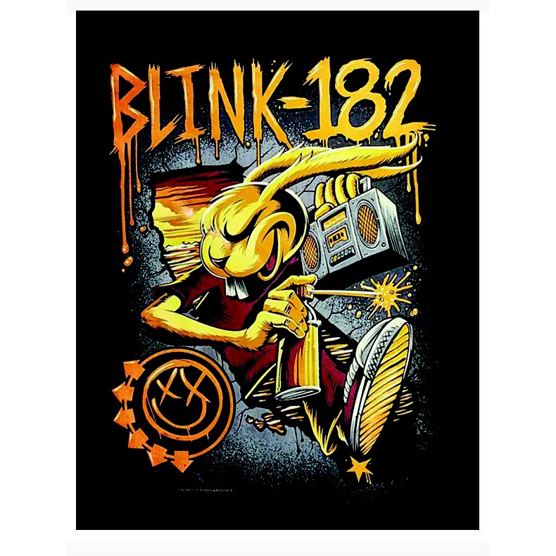 เสื้อยืดลาย-blink182-yellow-rabbit-งานสกรีน-handmade