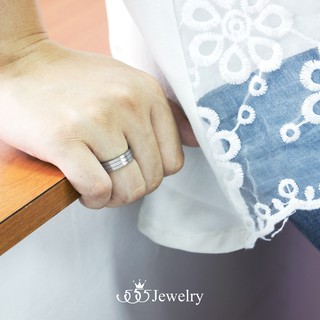 555jewelry แหวนดีไซน์เรียบ สี สตีลเงิน รุ่น MNC-R725-A - แหวนเรียบ แหวนผู้หญิง สแตนเลสสตีล[R92]