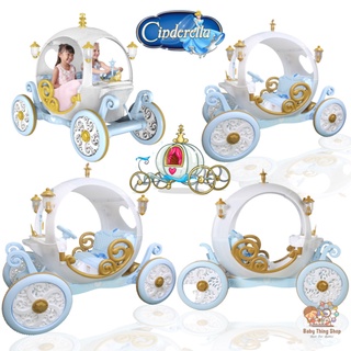 รถฟักทอง เจ้าหญิงดิสนี่ย์ ซินเดอเรลล่า สีขาวมุข สุดหรูหรา กับเครื่องยนต์ 24V Disney Princess Cindere ราคา 3,7000 บาท