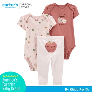 Carters Bodysuit+Pants 3Pc Pink-Apple L8 คาร์เตอร์เสื้อชุดเซทบอดี้สูท 3 ชิ้น