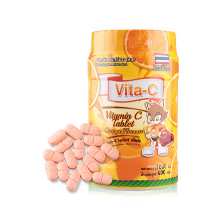 ล็อตใหม่สุดจากบริษัท-vita-c-vitamin-c-ไวต้า-ซี-วิตามินซี-ชนิดเม็ดอม-1000-เม็ด-รสส้ม-สับปะรด-องุ่น