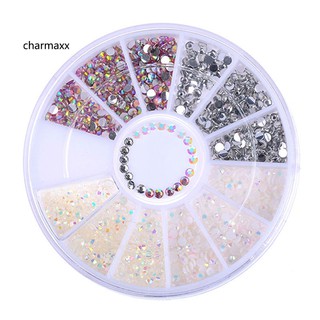 Cmax_diy 3 D อุปกรณ์ตกแต่งเล็บ Glitter Rhinestones