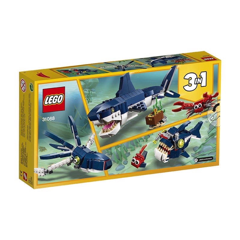 เลโก้ 230 ชิ้น LEGO 31088 Creator 3in1 Deep Sea Creatures Make a Shark ...