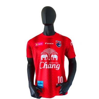 เสื้อซ้อมฟุตบอลทีมชาติไทย พิมพ์ลายทั้งตัว สีแดง / ร้านบอลไทย Ballthaifc Sport