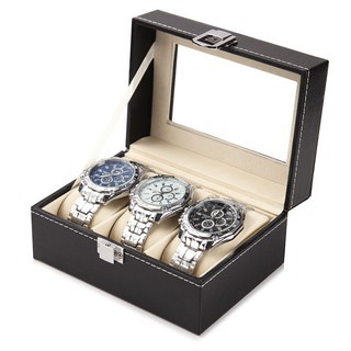 ภาพหน้าปกสินค้าNew Alitech Watch Box 3/6/10/12 Grid Leather Display Jewelry Case Organizer กล่องนาฬิกา กล่องเก็บนาฬิกาข้อมือ จากร้าน ecotech_official_store บน Shopee