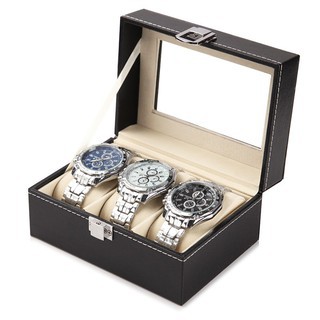 ภาพขนาดย่อของภาพหน้าปกสินค้าNew Alitech Watch Box 3/6/10/12 Grid Leather Display Jewelry Case Organizer กล่องนาฬิกา กล่องเก็บนาฬิกาข้อมือ จากร้าน ecotech_official_store บน Shopee