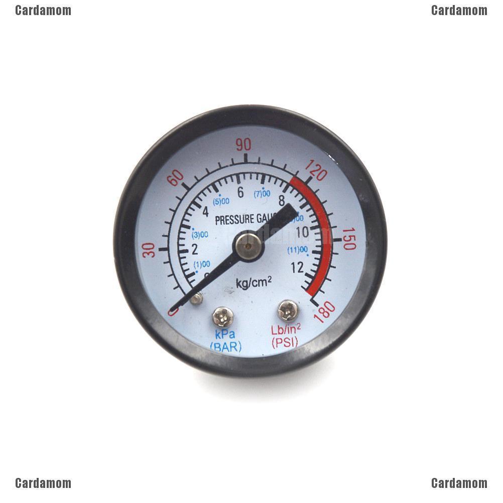 (ELE &amp; Ind) 10mm Thread Gas Air Pump Parts Pressure Gauge Compressor Manometer 0-12BAR 0-180PSI