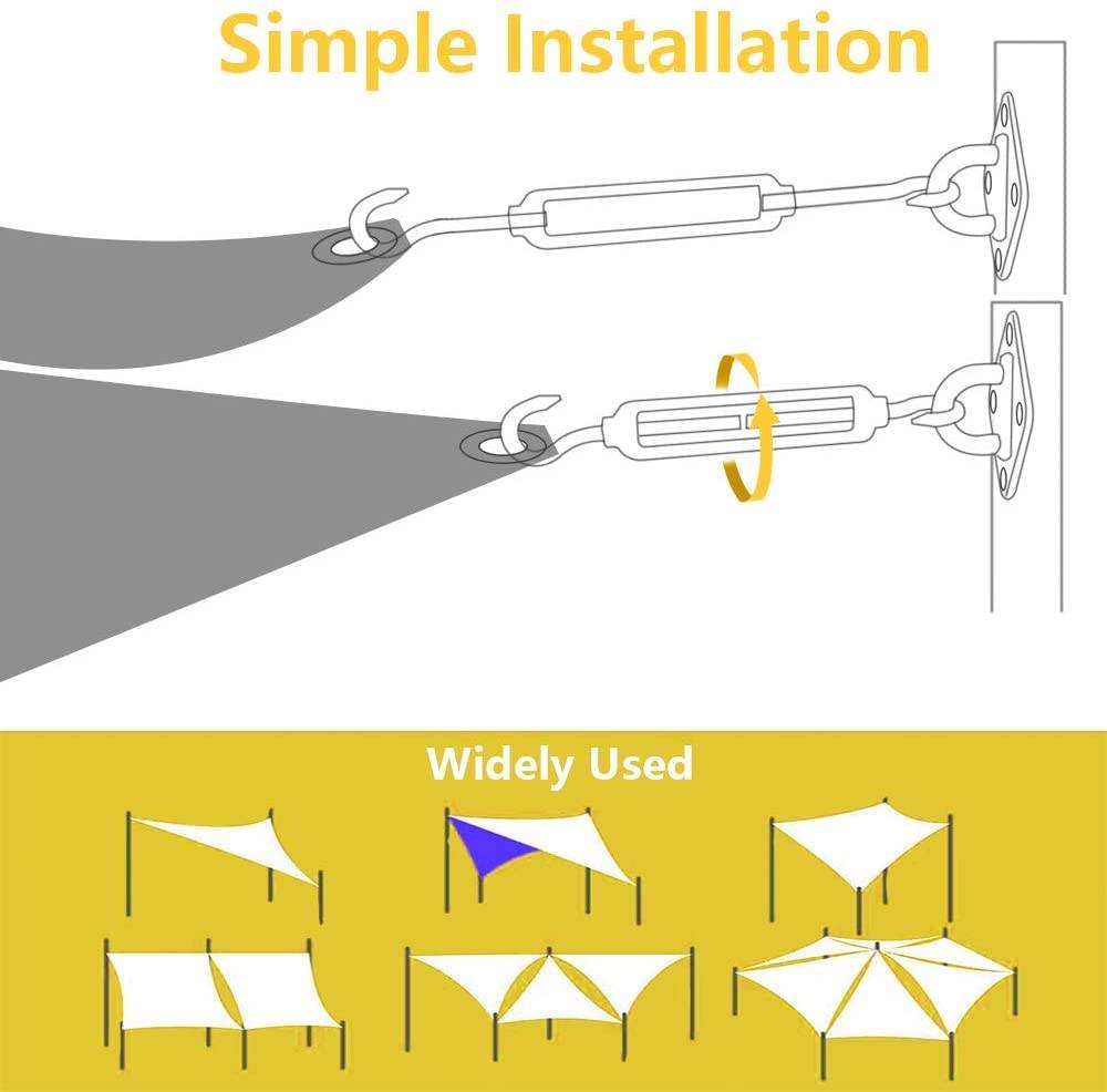ชุดฮาร์ดแวร์-shade-sail-304-ชุดฮาร์ดแวร์สแตนเลสสตีลสำหรับสี่เหลี่ยมจัตุรัส-สี่เหลี่ยม-สามเหลี่ยมแสงแดดอาบแดดสี