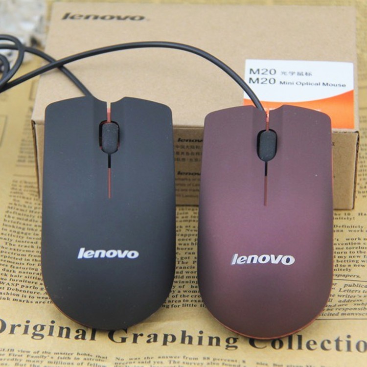 ภาพหน้าปกสินค้าเมาส์ Lenovo M20 อินเตอร์เฟซ USB ความยาวสาย 1.35 เมตร จากร้าน th_48125638 บน Shopee