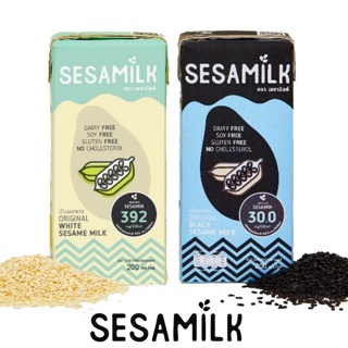 เช็ครีวิวสินค้าSesamilk Original Sesame Milk 200 ml. (Pack3) : เลือกรสได้