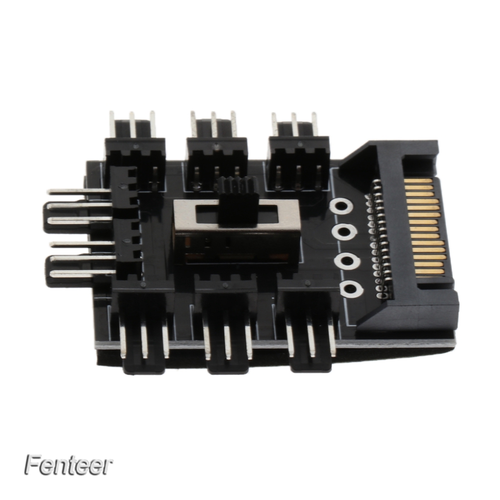 fenteer-pc-sata-pwm-cooling-fan-speed-controller-hub-4-3-pin-power-splitter