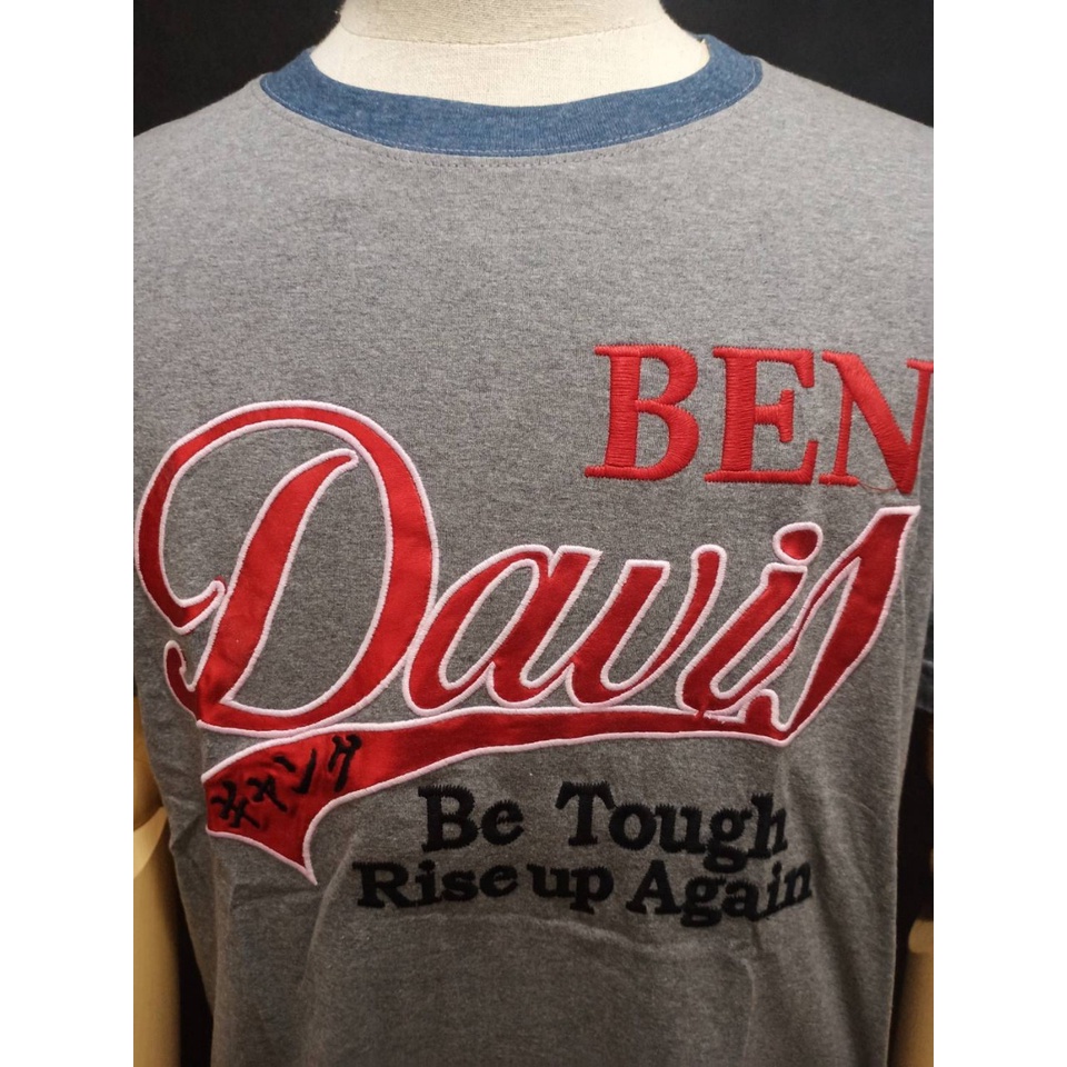 เสื้อยืดคอกลม-งานปัก-ben-davis-35-evolution-สายสเกตไม่ควรพลาด-skate-surf-skate-red-font-with-japanese-text