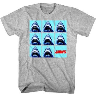 เสื้อยืดผ้าฝ้ายพิมพ์ลายขายดี เสื้อยืด พิมพ์ลาย Jaws shark emotions Warhol Pop Art Spielberg หลากสี สําหรับผู้ชาย