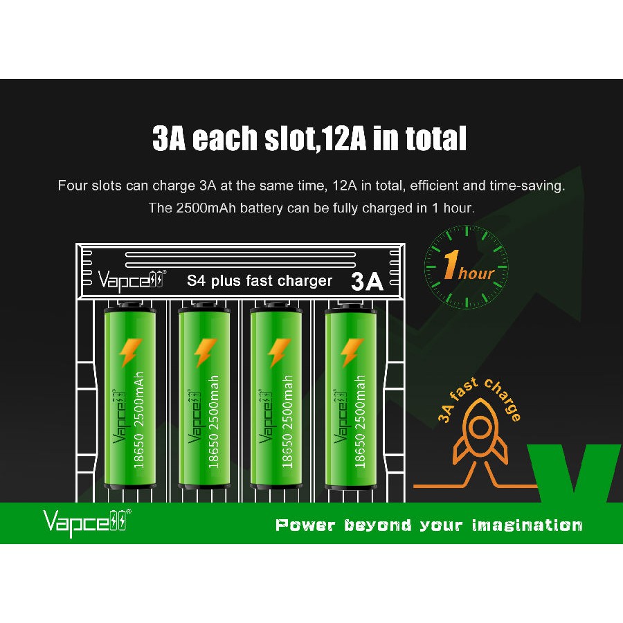 เครื่องชาร์จอัจฉริยะ-vapcell-s4-plus-v2-0-new-ของแท้-เช๊คcode-ได้