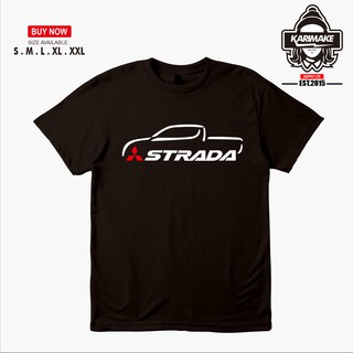 เสื้อยืด พิมพ์ลายรถยนต์ Mitsubishi Strada Karimake