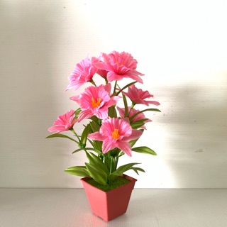 ดอกไม้ประดิษฐ์ ดอกดารารัตน์ สีชมพู ดอกไม้แห่งความทรงจำ