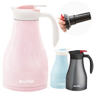 MoLiFun กาน้ำสแตนเลสสูญญากาศ เก็บความร้อน/เย็น 1200ml - สีชมพู