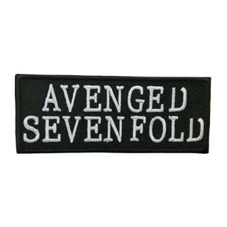 Avenged Sevenfold ตัวรีดติดเสื้อ หมวก กระเป๋า แจ๊คเก็ตยีนส์ Hipster Embroidered Iron on Patch  DIY