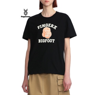 [100% Cotton] Fingercroxx เสื้อยืดแขนสั้น พิมพ์ลายตัวอักษร ape-man แฟชั่นฤดูใบไม้ผลิ และฤดูร้อน สําหรับผู้หญิง