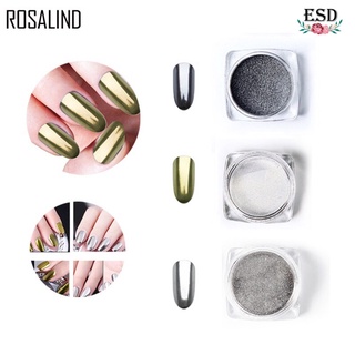 Rosalind Mirror Powder Second-Generation 1 g./ ผงกระจก สีใหม่ เจนเนอร์ชั่น 2 ขนาด 1 กรัม + แปรงขัด