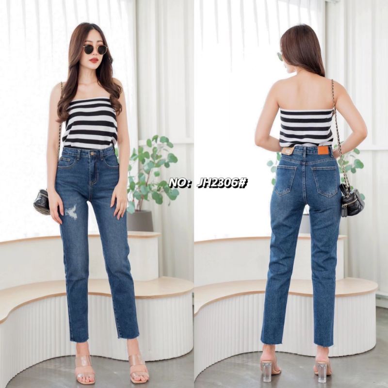 jeans-house-2306-มีs-xl-ยีนส์ทรงบอย-ยีนส์บอยยืด