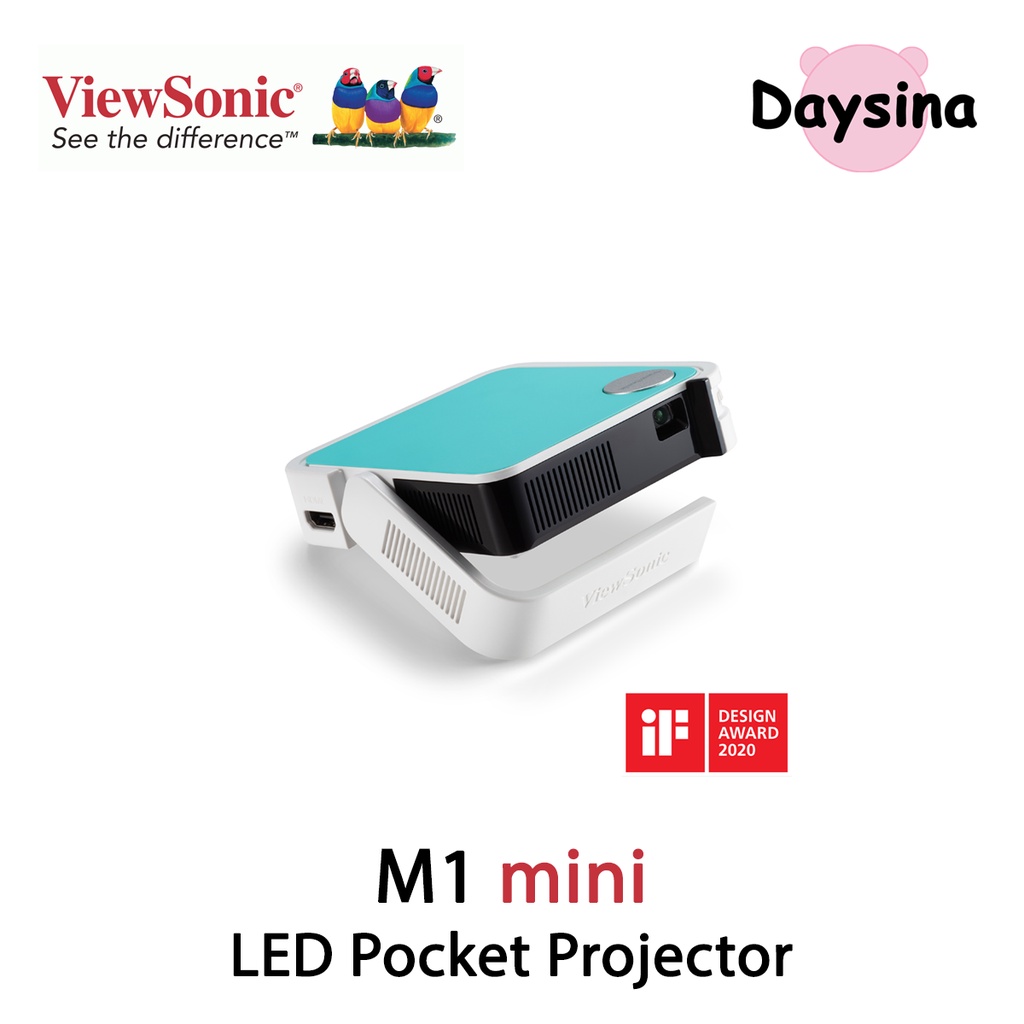 ViewSonic M1 mini LED Pocket Projector with JBL® Speaker โปรเจคเตอร์ ...