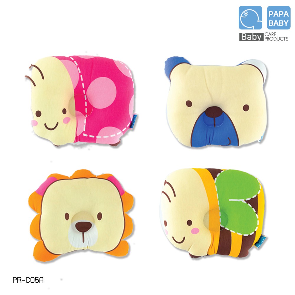 PAPA BABY หมอนหลุมหน้าสัตว์ ( สิงโต,หมี,ผึ้ง ) รุ่น PRA89BG Shopee