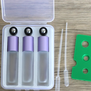 ขวดน้ํามันหอมระเหย แบบม้วน สเตนเลส ผิวด้าน ขนาด 10 มล. สําหรับ Doterra Doterra 3 ชิ้น