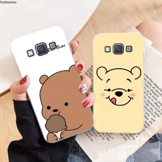 เคสโทรศัพท์ซิลิโคน พิมพ์ลายหมี แบบนิ่ม สำหรับ Samsung A3 A5 A6 A7 A8 A9 Star Pro Plus E5 E7 2016 2017 2018