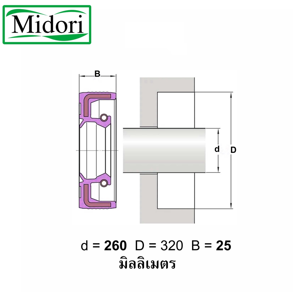 TC260-320-25 ออยซีล ซีลยาง ซีลกันน้ำมัน ซีลกันซึม ซีลกันฝุ่น Oil seal ...