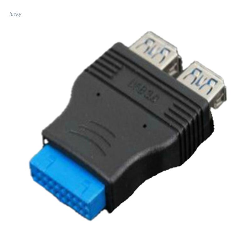 lucky* PC Internal Motherboard 20pin to 2-Port Connector Expand USB 3.0 ...
