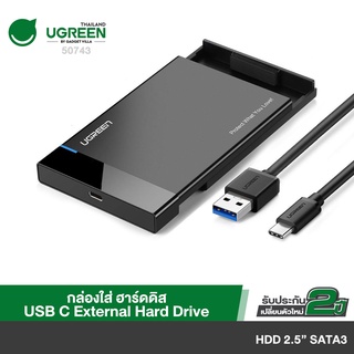 ภาพหน้าปกสินค้าUGREEN USB C กล่องใส่ฮาร์ดดิสก์ไดร์ขนาด 2.5 นิ้ว SATA3 TYPE C 3.1 External Box Hard Drive 2.5  รุ่น 50743 for Sandisk, WD, Seagate, Toshiba, Samsung , HDD, SSD 6TB ที่เกี่ยวข้อง