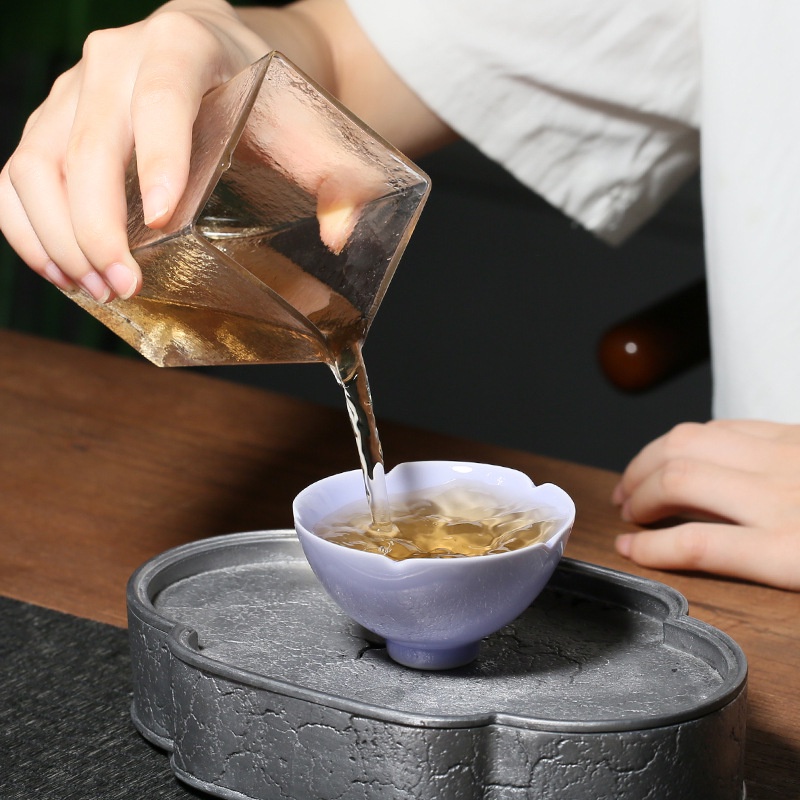 ชุดถ้วยชาเซรามิค-ขนาดเล็ก-สีม่วง-สไตล์กังฟู-สําหรับผู้หญิง