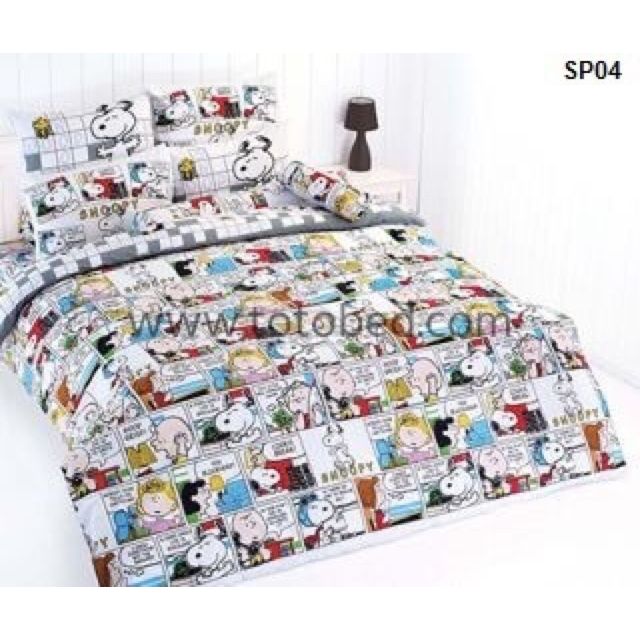 ผ้าปูที่นอน-3-5-ฟุต-5-ฟุต-6-ฟุต-toto-ลายลิขสิทธิ์-snoopy