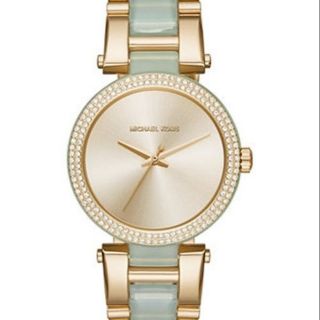 .Michael Kors Womens MK4317 Delray Quartz Gold-Tone Stainless Steel Watch