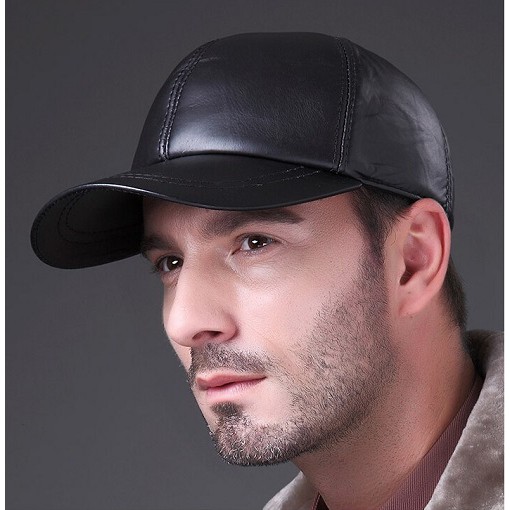 หมวกแก๊ปหนัง-pu-ปรับขนาดได้-baseball-leather