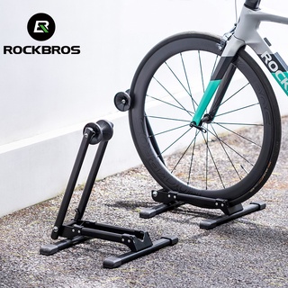 Rockbros ขาตั้งจักรยาน เหล็กคาร์บอน แบบพกพา อุปกรณ์เสริม สําหรับจอดรถจักรยาน