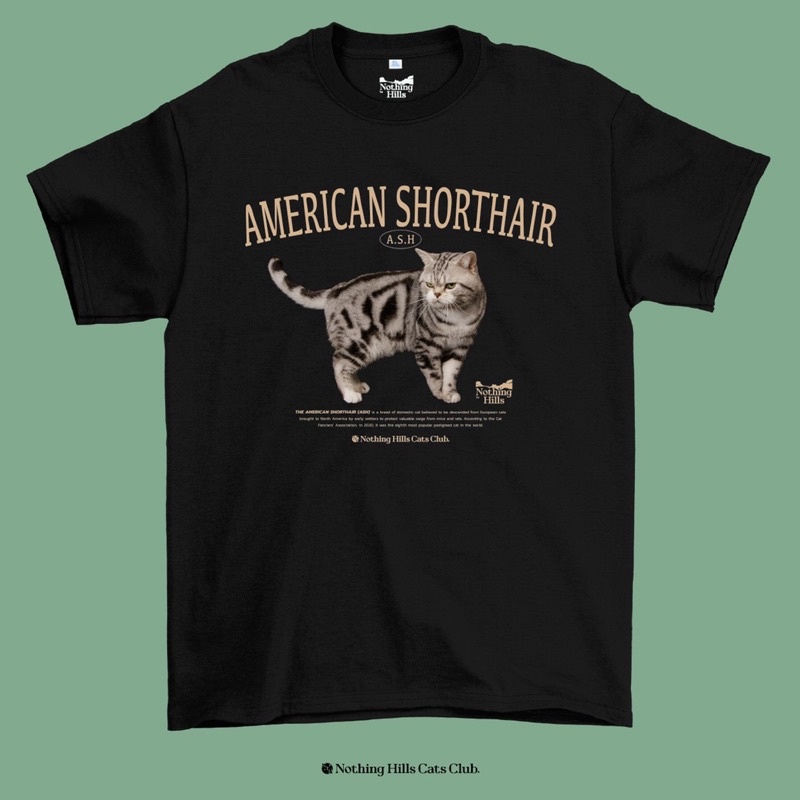 cod-เสื้อยืดลาย-american-shorthair-อเมริกันช็อตแฮร์-classic-cotton-unisex-by-nothing-hills