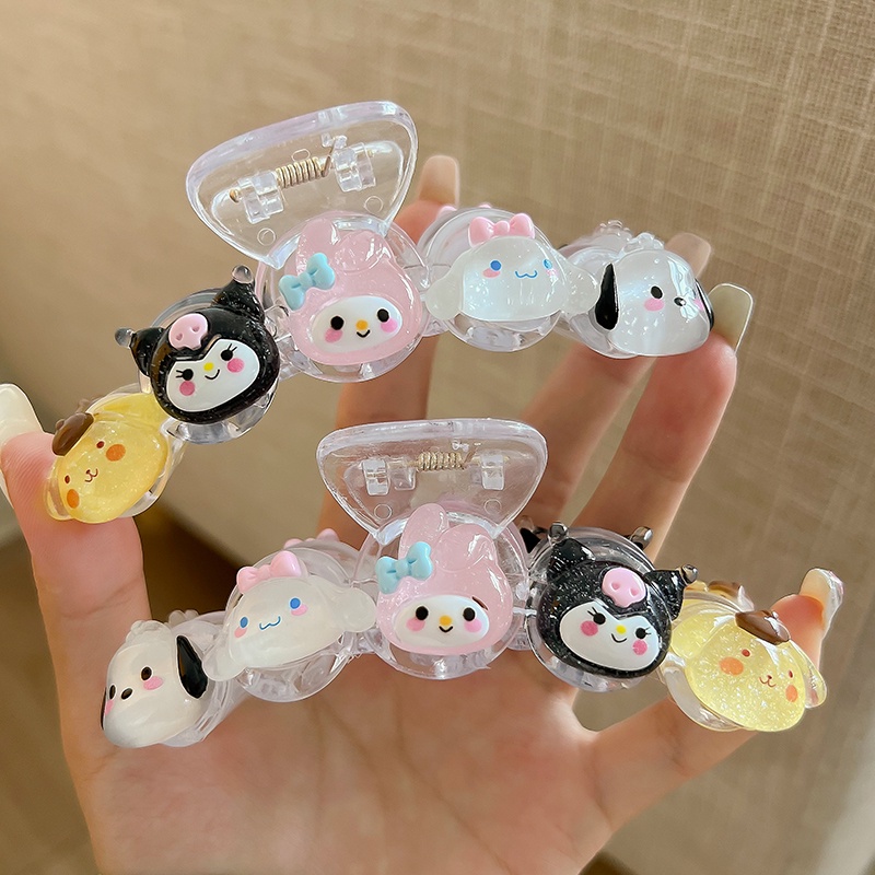 sanrio-กิ๊บติดผมหางม้า-แบบใส-ขนาดใหญ่-ลายหัวใจน่ารัก-สําหรับเด็กผู้หญิง